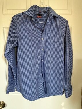 Van Heusen Blue Gingham Button-Down Shirt